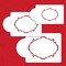 Monogram Oval Cake and Cookie Stencil Set of Three | C072 by Designer Stencils | Cake Decorating Tools | Baking Stencils for Royal Icing, Airbrush, Dusting Powder | Reusable Plastic Food Grade Stencil for Cakes & Cookies | Easy to Use & Clean